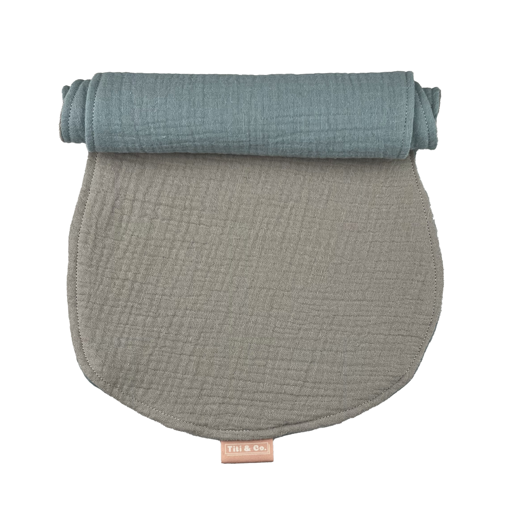 Burp_Cloth | Individual - Pistachio_Cream_folded_top