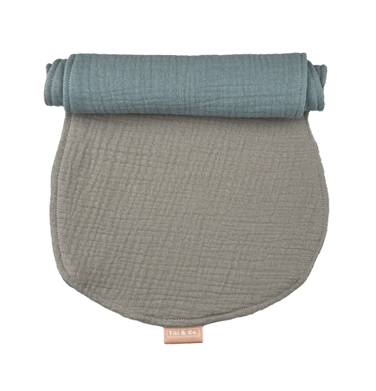 Burp_Cloth | Individual - Pistachio_Cream_folded_top